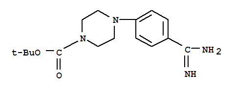 Structure of 1-BOC-4-(4-CARBAMIMIDOYL-PHENYL)-PIPERAZINE
