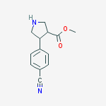 Structure of METHYL 4-(4-CYANOPHENYL)PYRROLIDINE-3-CARBOXYLATE