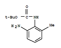 (2-氨基-6-甲基苯基)-氨基甲酸叔丁酯结构式