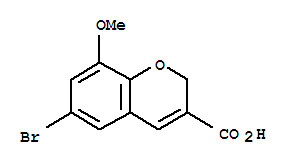 Structure of 6-BROMO-8-METHOXY-2H-CHROMENE-3-CARBOXYLIC ACID