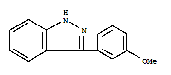 3-(3-甲氧基-苯基)-1H-吲唑结构式