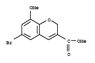 6-溴-8-甲氧基-2H-苯并吡喃-3-甲酸甲酯结构式