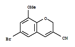 Structure of 6-BROMO-8-METHOXY-2H-CHROMENE-3-CARBONITRILE