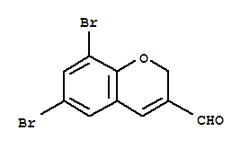 6,8-二溴-2H-苯并吡喃-3-甲醛结构式