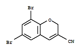 6,8-DIBROMO-2H-CHROMENE-3-CARBONITRILE结构式