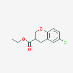6-CHLORO-CHROMAN-3-CARBOXYLIC ACID ETHYL ESTER结构式