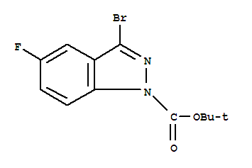 1-BOC-3-溴-5-氟吲唑结构式