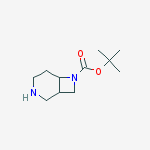 TERT-BUTYL 3,7-DIAZABICYCLO[4.2.0]OCTANE-7-CARBOXYLATE结构式