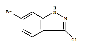 Structure of 6-BROMO-3-CHLORO-1H-INDAZOLE