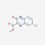 7-BROMO-3-OXO-3,4-DIHYDROQUINOXALINE-2-CARBOXYLIC ACID结构式