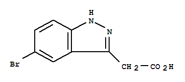 5-溴-1H-吲唑-3-基-乙酸结构式