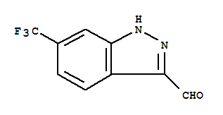 3-醛基-6-三氟甲基-吲唑结构式