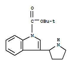 Structure of 3-PYRROLIDIN-2-YL-INDOLE-1-CARBOXYLIC ACID TERT-BUTYL ESTER