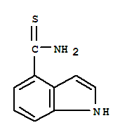 Structure of 1H-INDOLE-4-CARBOTHIOIC ACID AMIDE