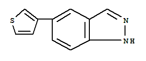 5-(噻吩-3-基)-1氢-吲唑结构式