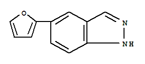 Structure of 5-FURAN-2-YL-1H-INDAZOLE