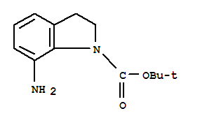 Structure of 7-AMINO-2,3-DIHYDRO-INDOLE-1-CARBOXYLIC ACID TERT-BUTYL ESTER