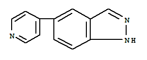 Structure of 5-PYRIDIN-4-YL-1H-INDAZOLE