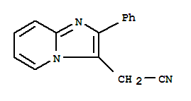 Structure of Imidazo[1,2-a]pyridine-3-acetonitrile, 2-phenyl-