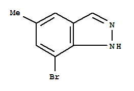 Structure of 7-BROMO-5-METHYL-1H-INDAZOLE
