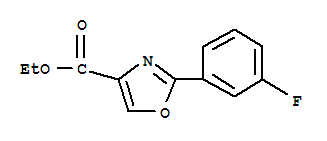 Structure of 2-(3-FLUORO-PHENYL)-OXAZOLE-4-CARBOXYLIC ACID ETHYL ESTER