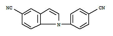 Structure of 1-(4-CYANO-PHENYL)-1H-INDOLE-5-CARBONITRILE