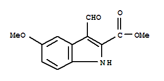 Structure of METHYL 3-FORMYL-5-METHOXY-1H-INDOLE-2-CARBOXYLATE
