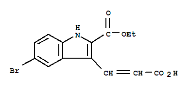 Structure of ETHYL 5-BROMO-3-(2-CARBOXY-VINYL)-1H-INDOLE-2-CARBOXYLATE