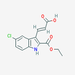 ETHYL 3-(2-CARBOXY-VINYL)-5-CHLORO-1H-INDOLE-2-CARBOXYLATE结构式