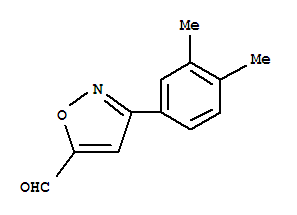 3-(3,4-二甲基苯基)异恶唑-5-甲醛结构式