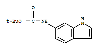 Structure of (1H-INDOL-6-YL)-CARBAMIC ACID TERT-BUTYL ESTER