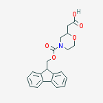 2-(4-N-FMOC-MORPHOLIN-2-YL)ACETIC ACID结构式
