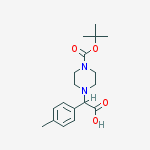 Structure of 2-(4-BOC-PIPERAZINYL)-2-(4-METHYLPHENYL)ACETIC ACID