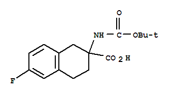 Structure of 2-(BOC-AMINO)-6-FLUORO-1,2,3,4-TETRAHYDRO-NAPHTHALENE-2-CARBOXYLIC ACID