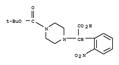 Structure of ALPHA-(4-BOC-PIPERAZINYL)-ALPHA-(2-NITROPHENYL)ACETIC ACID
