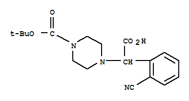Structure of 2-(4-BOC-PIPERAZINYL)-2-(2-CYANO-PHENYL)ACETIC ACID