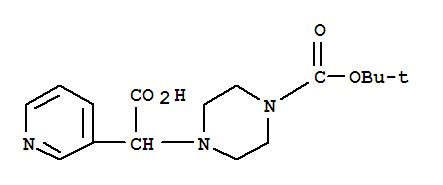Structure of 2-(4-BOC-PIPERAZINYL)-2-(3-PYRIDINYL)ACETIC ACID
