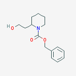1-Piperidinecarboxylic acid, 3-(2-hydroxyethyl)-, phenylmethyl ester结构式