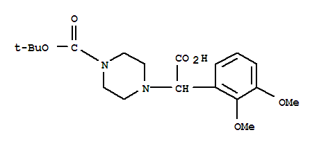 ALPHA-(4-BOC-PIPERAZINYL)-ALPHA-(2,3-DIMETHOXYPHENYL)ACETIC ACID结构式