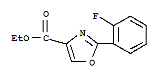 Structure of 2-(2-FLUORO-PHENYL)-OXAZOLE-4-CARBOXYLIC ACID ETHYL ESTER