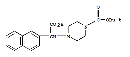 Structure of 2-(4-BOC-PIPERAZINYL)-2-(2-NAPHTHALENYL)ACETIC ACID