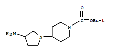 Chemical structure of 1-N-BOC 4-(3-AMINOPYRROLIDIN-1-YL) PIPERIDINE