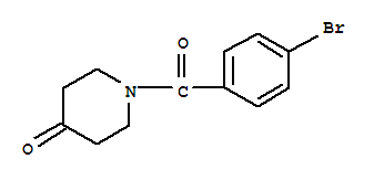 Structure of 1-(4-BROMO-BENZOYL)-PIPERIDIN-4-ONE
