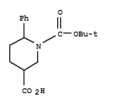 Structure of 6-PHENYL-PIPERIDINE-1,3-DICARBOXYLIC ACID 1-TERT-BUTYL ESTER