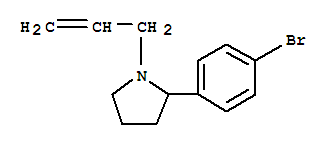 1-烯丙基-2-(4-溴苯基)吡咯烷结构式