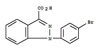 Structure of 1-(4-BROMO-PHENYL)-1H-INDAZOLE-3-CARBOXYLIC ACID