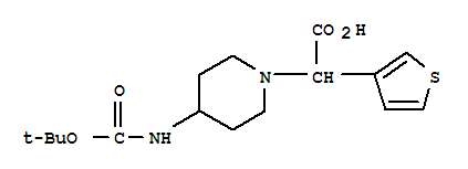 Structure of (4-BOC-AMINO-PIPERIDIN-1-YL)-THIOPHEN-3-YL-ACETIC ACID