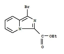 Chemical structure of 1-BROMO-IMIDAZO[1,5-A]PYRIDINE-3-CARBOXYLIC ACID ETHYL ESTER