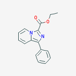 Structure of 1-PHENYL-IMIDAZO[1,5-A]PYRIDINE-3-CARBOXYLIC ACID ETHYL ESTER