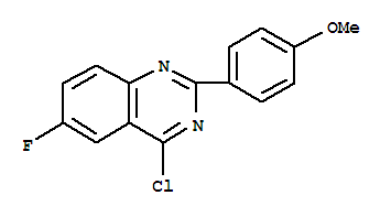 Structure of 4-CHLORO-6-FLUORO-2-(4-METHOXY-PHENYL)-QUINAZOLINE